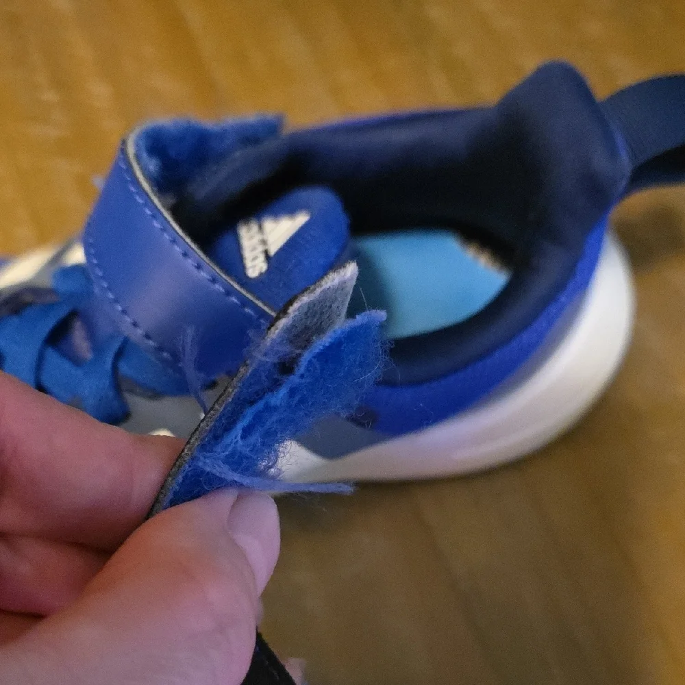 Adidas Kids Blue and White Sneakers - Picture 2 of 5